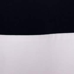 Pre Owned Christian Dior Black Cotton Sleeveless Contrast Hem Detail Dress M