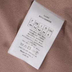 Pre Owned Christian Dior Blush Pink Silk Belted Top M