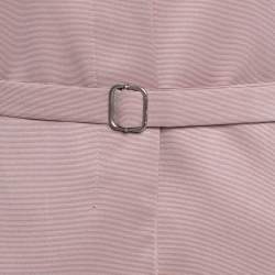 Pre Owned Christian Dior Blush Pink Silk Belted Top M