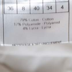 Christian Dior Boutique White Cotton Bow Detail Skirt S