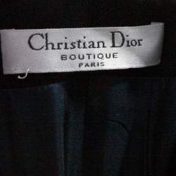 Dior Boutique Navy Blue Crepe Strapless Gown S