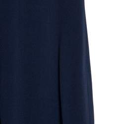 Dior Boutique Navy Blue Crepe Strapless Gown S