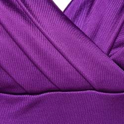 Christian Dior Jersey Pleated Crossover Long Sleeve Top M 
