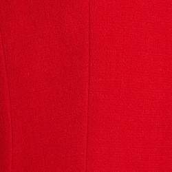 Dior Red Wool Mini Coat Dress M