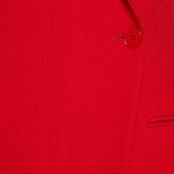 Dior Red Wool Mini Coat Dress M