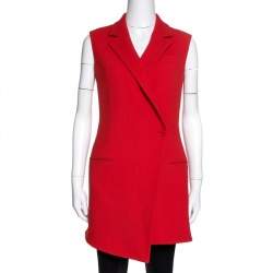 Dior Red Wool Mini Coat Dress M