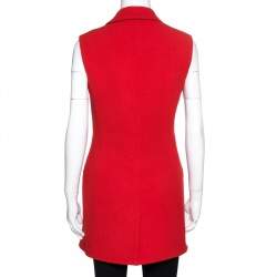 Dior Red Wool Mini Coat Dress M