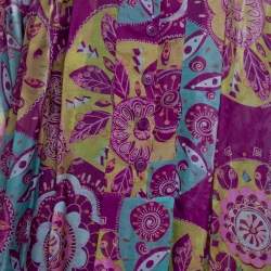 Dior Purple Floral Print Organza Oversized Kaftan Dress (One Size)