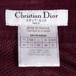مملوكة مسبقًا Dior Bordeaux Suede Flared Trousers M