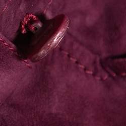 مملوكة مسبقًا Dior Bordeaux Suede Flared Trousers M