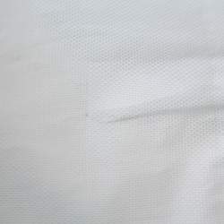 Pre Owned Dior White Textured Cotton Pleated Palazzo Pants L