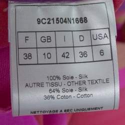 Dior Multicolor Striped Raw Silk Gathered Blouse M