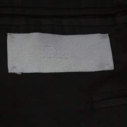Pre Owned Dior Navy Blue Wool Tailored Blazer L