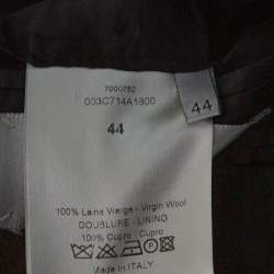 Pre Owned Dior Navy Blue Wool Tailored Blazer L