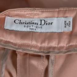 Dior Boutique Peach Satin Flared Trousers S