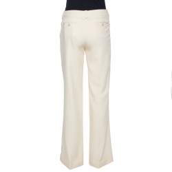 مملوكة مسبقًا Dior Boutique Cream Wool Flared Trousers S