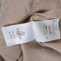 Pre Owned Dior Beige Wool & Cashmere Ruffle Sleeve Sweater M
