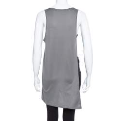 Dior Grey Cotton Open Asymmetric Tank Top S