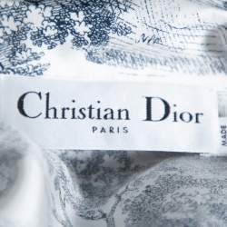 Christian Dior White Toile de Jouy Printed Silk Chez Moi Pajama Jacket M