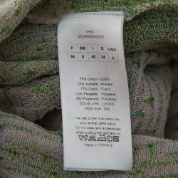 Dior Green & Pink Lurex Knit Flared Tent Dress S