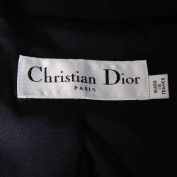 Christian Dior Navy Blue Wool Paneled Coat & Tapered leg Trousers Set M