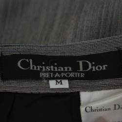 Christian Dior Grey Wool High Waist Pencil Skirt M
