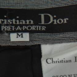 Christian Dior Grey Wool High Waist Pencil Skirt M
