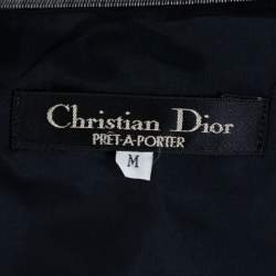 Christian Dior Grey Wool Double Breasted Vintage Blazer M