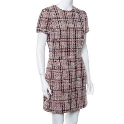 Christian Dior Multicolor Tweed Sheath Dress L