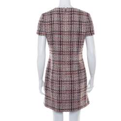 Christian Dior Multicolor Tweed Sheath Dress L