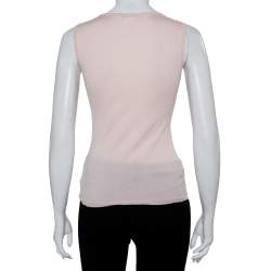 Christian Dior Beige Cashmere & Silk Sleeveless Jumper M
