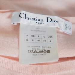 Christian Dior Beige Cashmere & Silk Sleeveless Jumper M