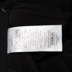 Christian Dior Black Lurex Tweed Pleated Mini Skirt M