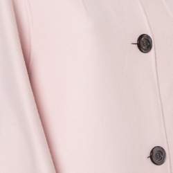 Pre Owned معطف كريستيان ديور كشمير وردي أزرار أمامية متوسط الطول مقاس صغير (سمول)