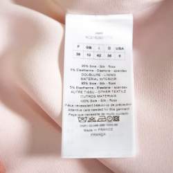 Christian Dior Pink Silk Contrast Neck Wrap Detail Shift Dress M