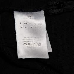 مملوكة مسبقًا Christian Dior Black Knit Ruffle Detail Sheath Dress S