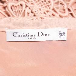 Christian Dior Light Pink Lace Flared Dress S