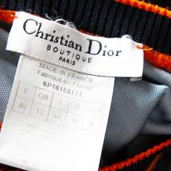 Pre Owned Christian Dior Navy Blue Oblique monogram Jersey Tank Top M
