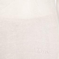 Pre Owned Christian Dior Off-White Perforated Knit Tank Top M 