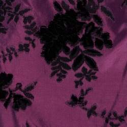 Christian Dior Purple Floral Flocked Silk Pleated Mini Dress S