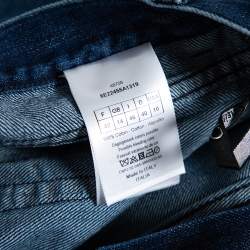 Dior Indigo Washed Denim Logo Selvedge Boyfriend Jeans L
