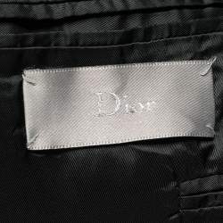 Dior Black Faux Leather Button Front Jacket XXL
