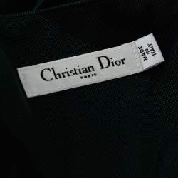 Pre Owned Dior Fantasy Green Cotton Pleated Long Skirt S