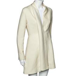 Christian Dior Ecru Wool & Silk Mid Length Jacket M
