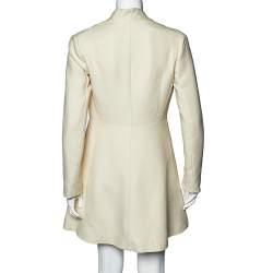 Christian Dior Ecru Wool & Silk Mid Length Jacket M