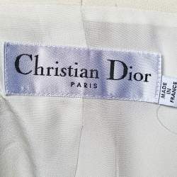 Christian Dior Ecru Wool & Silk Mid Length Jacket M