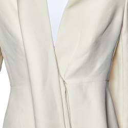 Christian Dior Ecru Wool & Silk Mid Length Jacket M