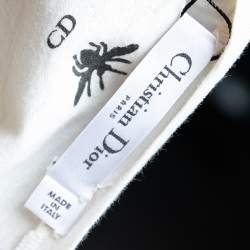 Pre Owned Christian Dior White Sisterhood Printed Cotton And Linen Oversized T-Shirt S