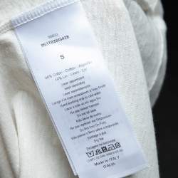 Pre Owned Christian Dior White Sisterhood Printed Cotton And Linen Oversized T-Shirt S