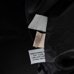 Dior Vintage Black Wool And Satin Trimmed Button Front Blazer L